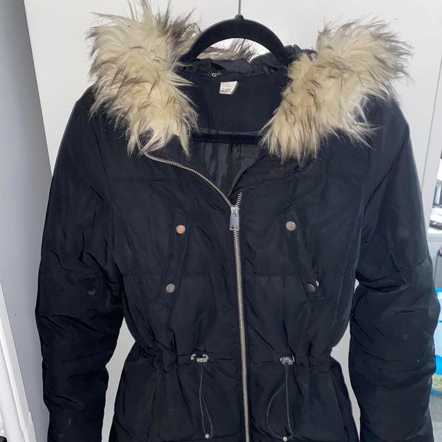 H&M Women's Puffer - Black - UK 12 on Productcaster.