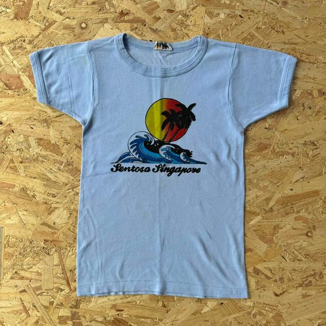 Vintage Women's T-shirt - Blue - XS on Productcaster.