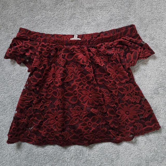 River Island Women's Crop top - Burgundy - 8 on Productcaster.