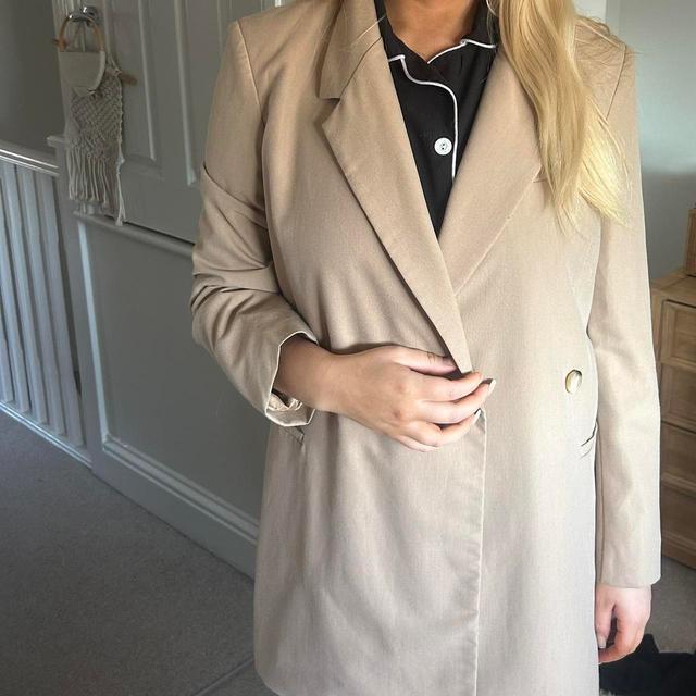 New Look Women's Blazer Jacket - Tan/Cream - UK 10 on Productcaster.