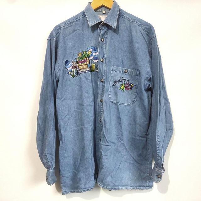 Vintage Men's Shirt - Blue - S on Productcaster.