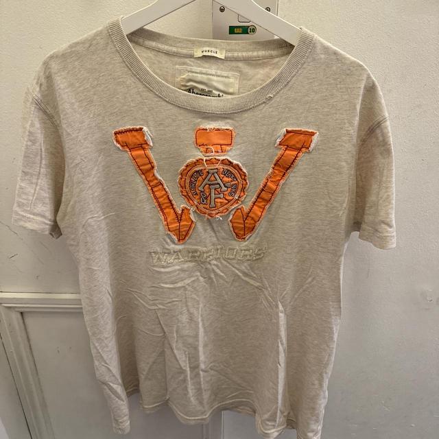 Abercrombie & Fitch Men's T-shirt - Grey/Orange - XL on Productcaster.