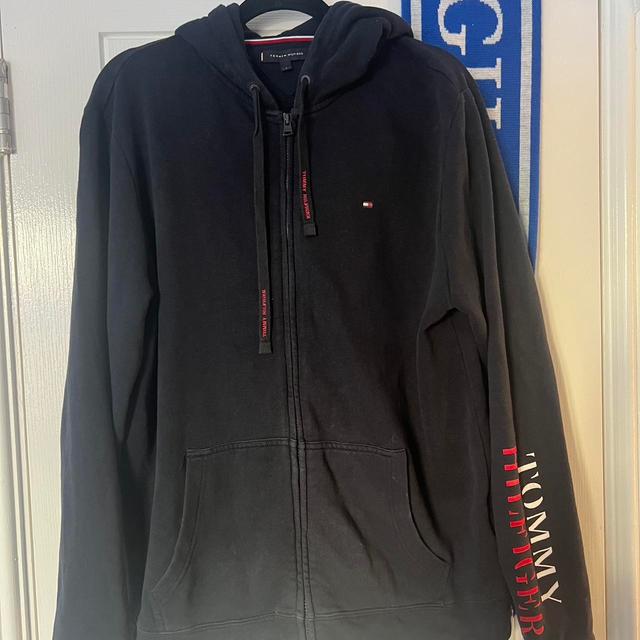 Tommy Hilfiger Men's Hoodie - Black/Navy - L on Productcaster.