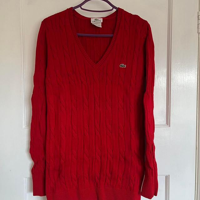 Lacoste Women's Jumper - Red - 10 on Productcaster.