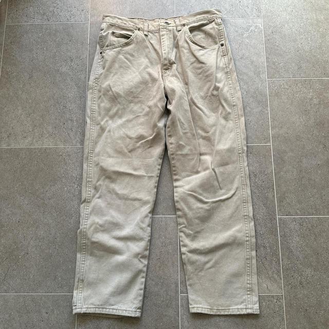 Wrangler Men's Jeans - Tan/Cream - 34" on Productcaster.