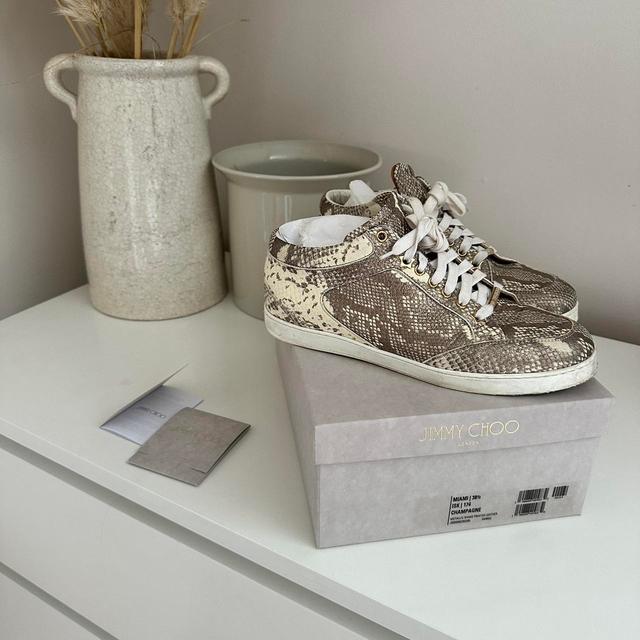 Jimmy Choo Women's Trainers - Gold/Cream - UK 5.5 on Productcaster.