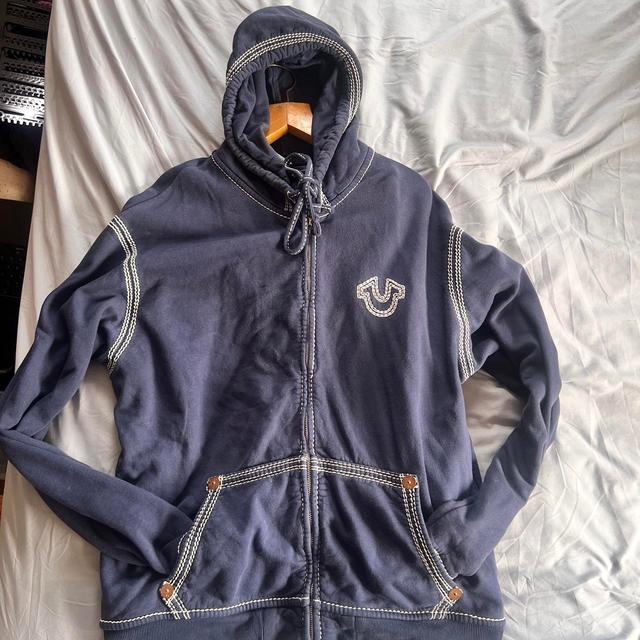 True Religion Men's Hoodie - Navy - XXL on Productcaster.