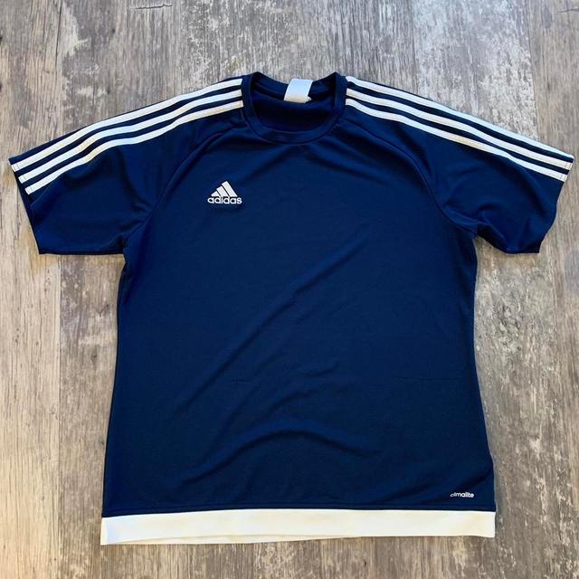 Adidas Men's T-shirt - Navy - L on Productcaster.