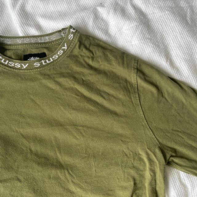 Stüssy Men's T-shirt - Khaki - S on Productcaster.