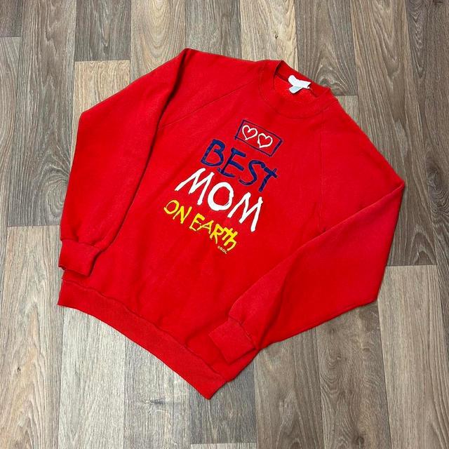 Vintage Women's Sweatshirt - Red - M on Productcaster.