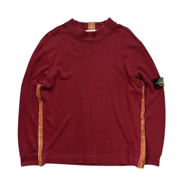 Stone Island Men's Jumper - Burgundy/Red - M on Productcaster.