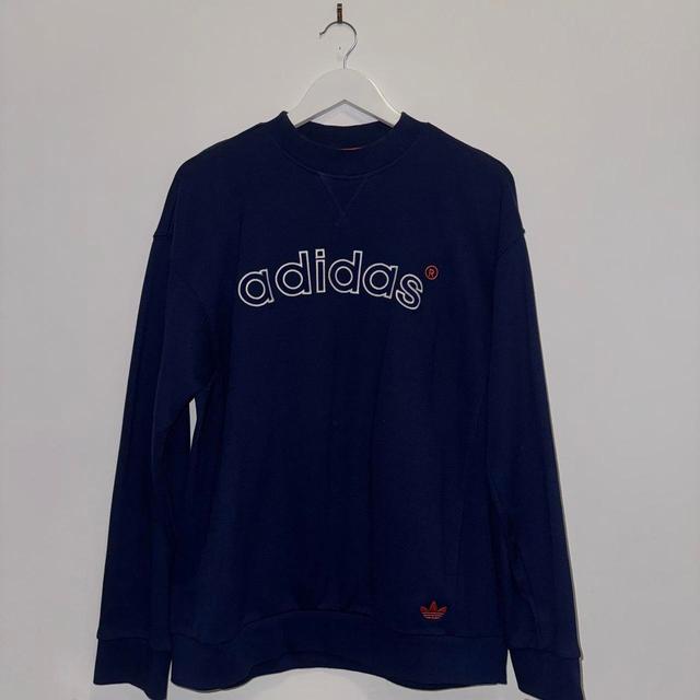 Adidas Men's Sweatshirt - Blue - S on Productcaster.