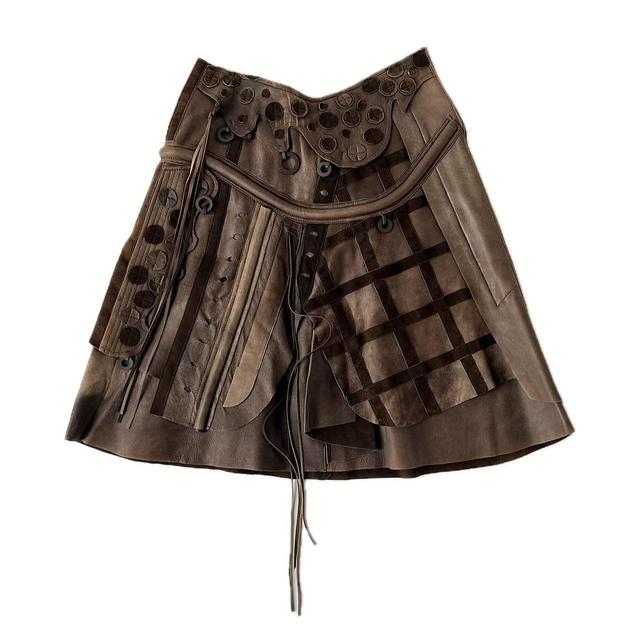 Women's Midi Skirt - Brown - S on Productcaster.