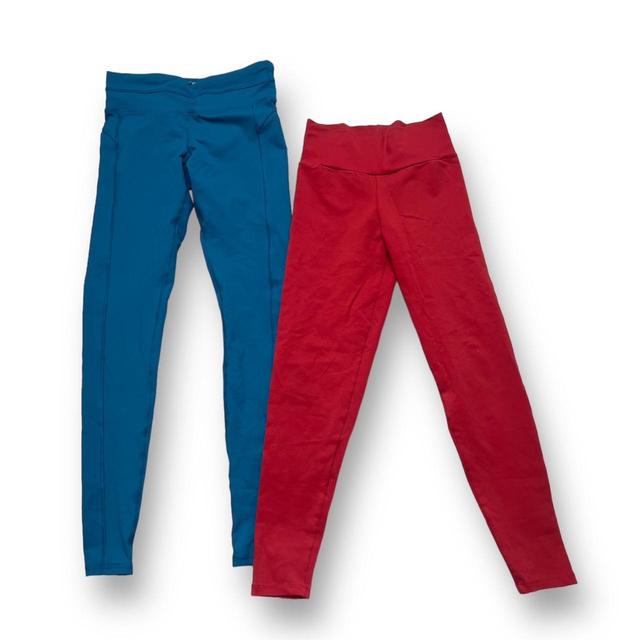 New Balance Women's Leggings - Red/Blue - UK 8 on Productcaster.