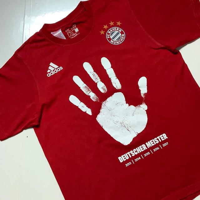 Adidas Kids' T-shirt - Red/White on Productcaster.