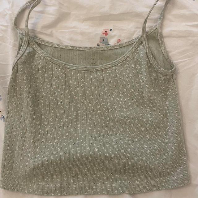 Brandy Melville Women's Crop top - Green - S on Productcaster.