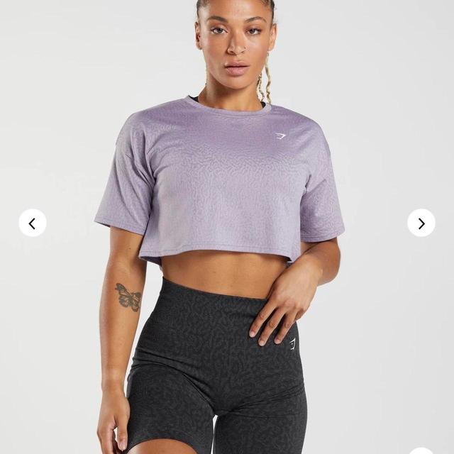 Gymshark Women's Crop top - Purple - S on Productcaster.