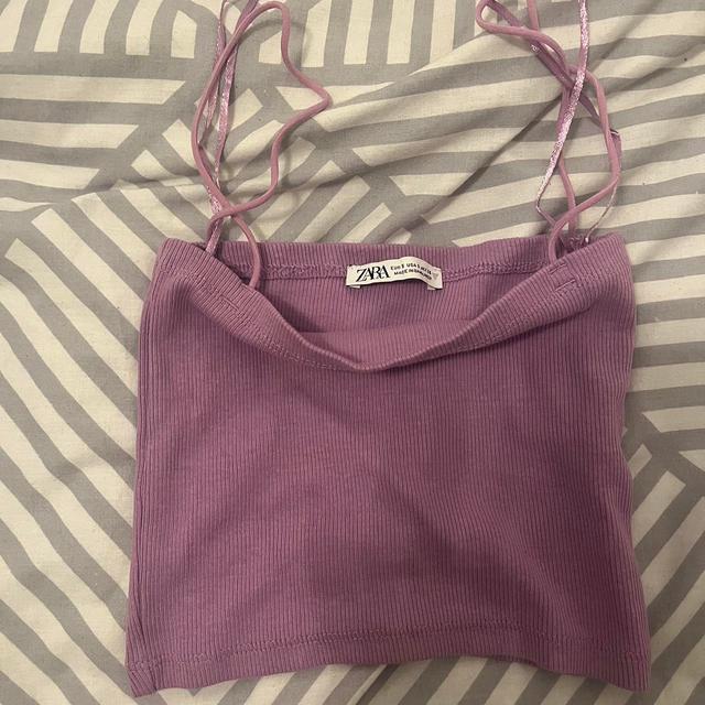 Zara Women's Crop top - Purple - 6 on Productcaster.