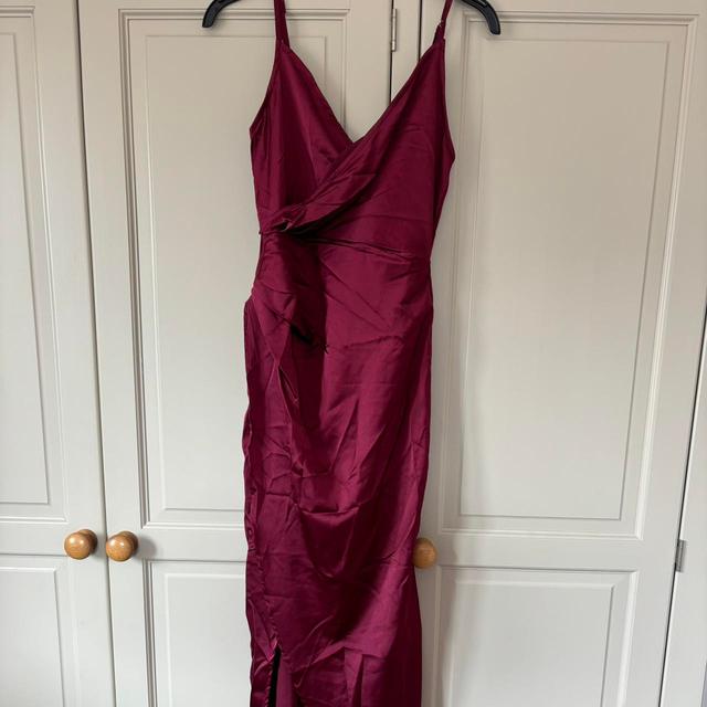 PrettyLittleThing Women's Party Dress - Burgundy/Red - 6 on Productcaster.