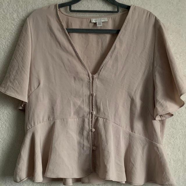 Topshop Women's Blouse - Tan - 14 on Productcaster.