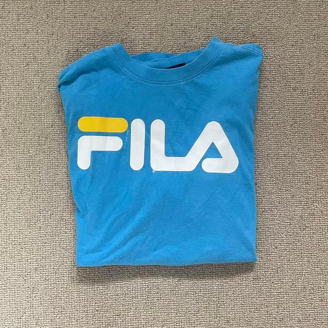 Fila Men's T-shirt - Blue - S on Productcaster.