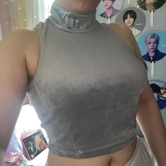 Urban Outfitters Women's Crop top - Silver/Grey - 8 on Productcaster.