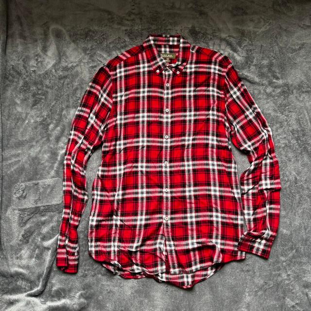 Zara Men's Shirt - Red/Black - L on Productcaster.