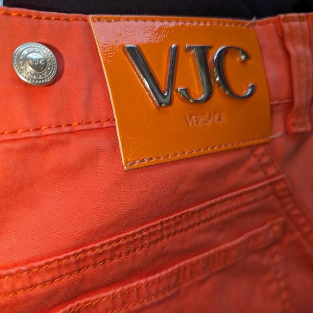 Versace Women's Straight leg Jeans - Orange - UK 10 on Productcaster.