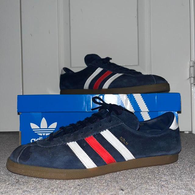 Adidas Originals Men's Trainers - Navy/White - UK 10 on Productcaster.