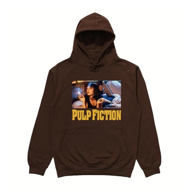 Custom Men's Hoodie - Brown - M on Productcaster.