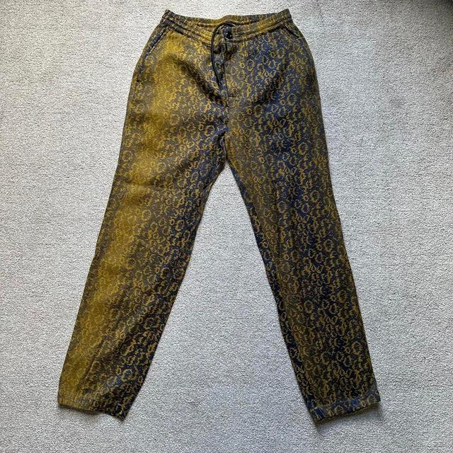 Stüssy Men's Trousers - Gold/Black - S on Productcaster.