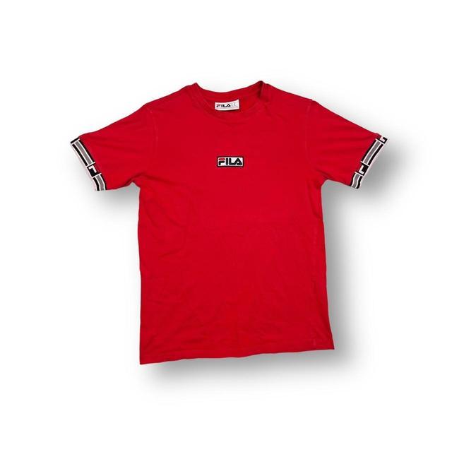 Fila Men's T-shirt - Red - XS on Productcaster.