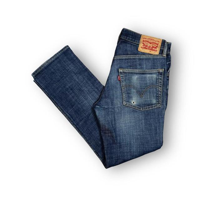 Levi's Men's Straight leg Bleached Jeans - Navy/Blue - 32" on Productcaster.