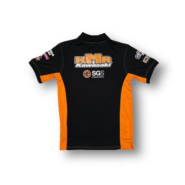 Kawasaki Men's Polo shirt - Black/Orange - M on Productcaster.