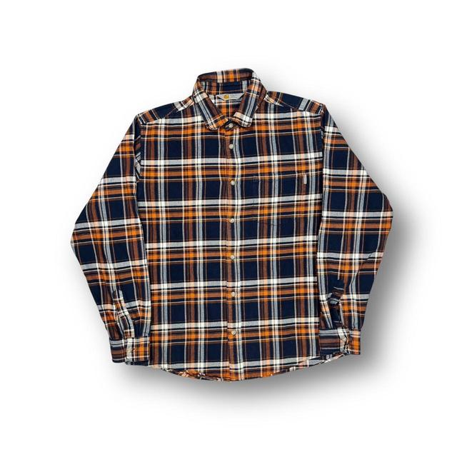 Carhartt Men's Shirt - Orange/Navy - L on Productcaster.