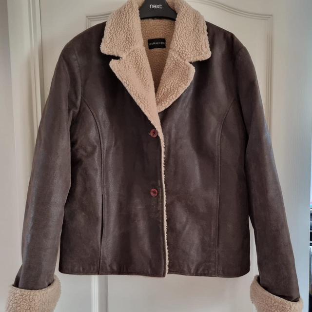 Women's Leather Jacket - Brown - UK 12 on Productcaster.