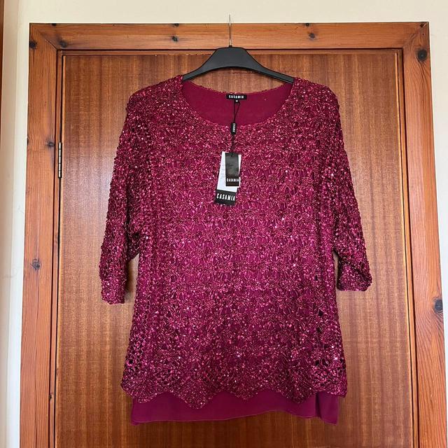 Women's Blouse - Red/Purple - M on Productcaster.