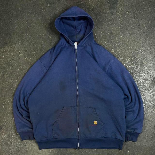 Carhartt Men's Hoodie - Blue - XL on Productcaster.