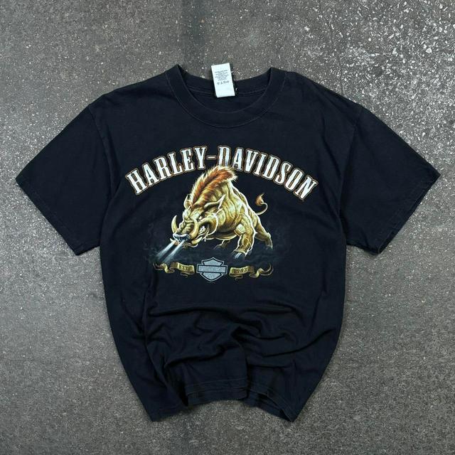 Harley Davidson Men's T-shirt - Black/White - L on Productcaster.