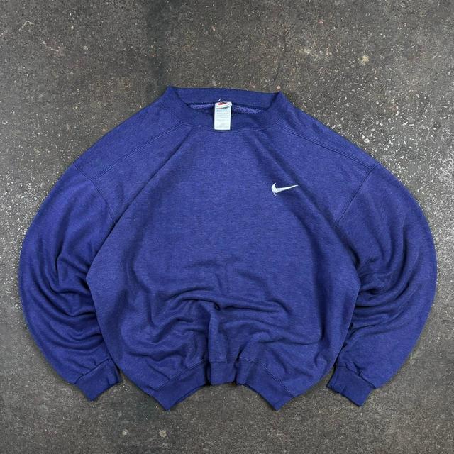 Nike Men's Sweatshirt - Purple/Black - L on Productcaster.