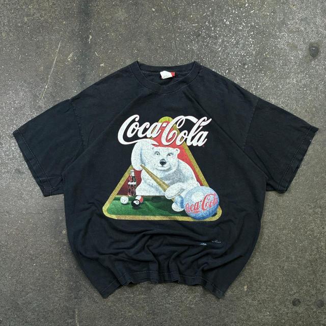 Coca-Cola Men's T-shirt - Black/White - XL on Productcaster.