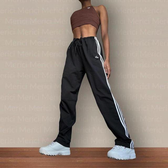 Adidas Women's High waisted Trousers - Black/White - UK 20 on Productcaster.