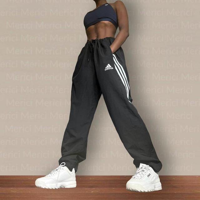 Adidas Women's High waisted Trousers - Black/White - XL on Productcaster.