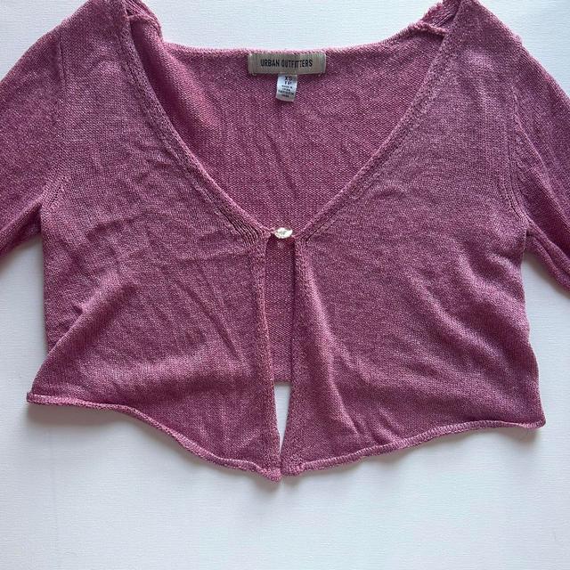 Urban Outfitters Women's Cardigan - Pink/Purple - 8 on Productcaster.