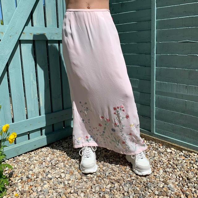 Vintage Women's Maxi Skirt - Pink - 27" on Productcaster.