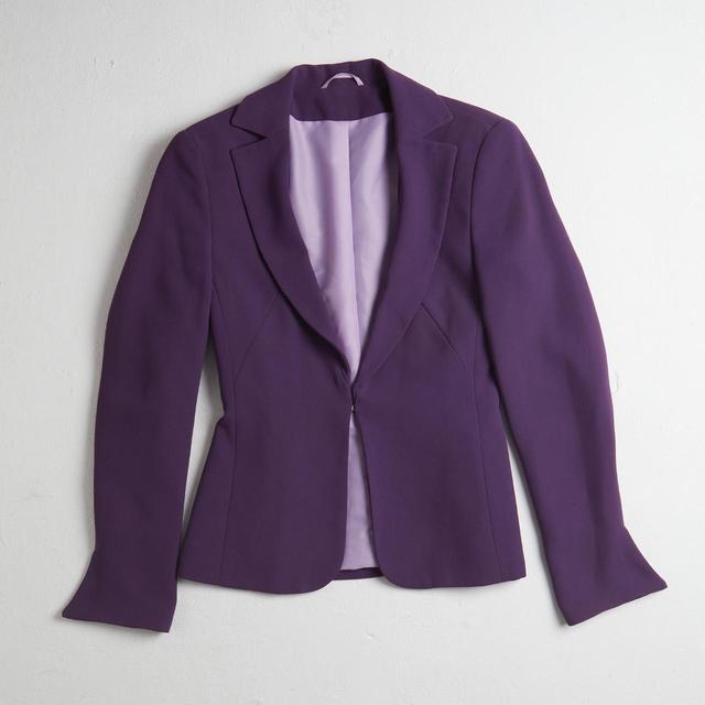 Vintage Women's Blazer Jacket - Purple - UK 6 on Productcaster.