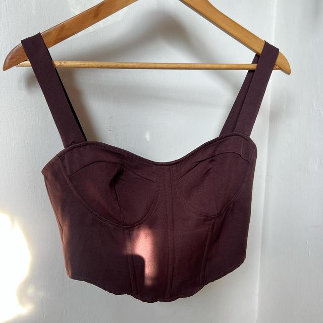 PrettyLittleThing Women's Crop top - Brown - 8 on Productcaster.