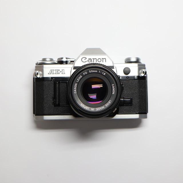 Canon Film cameras - Silver/Black on Productcaster.