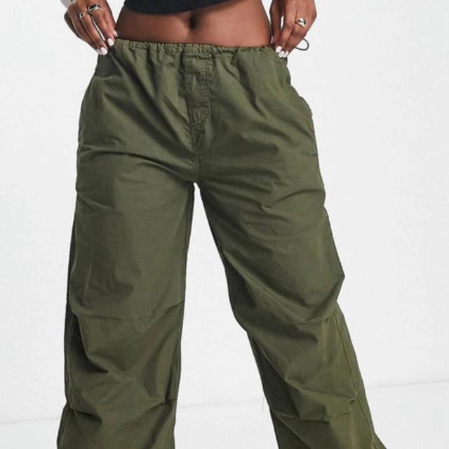 Women's Trousers - Khaki/Green - UK 12 on Productcaster.