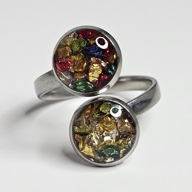 Handmade Women's Ring - Multi/Silver on Productcaster.